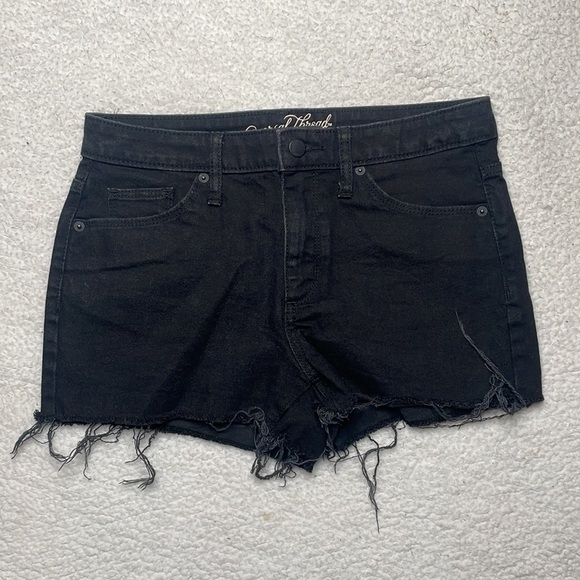 Universal thread Dark Denim Jeans Black Shorts high Rise Shortie Size 6 … - Picture 1 of 7